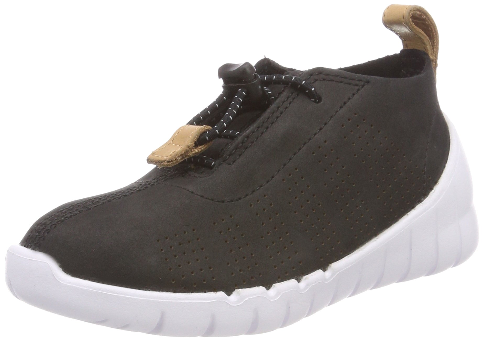 Clarks Boys Sprint Elite Black Nubuck Leather Sneakers-1 UK/India (33 EU) (91261350377010) (B07BG8WQHM) Amazon Price History, Amazon Price Tracker
