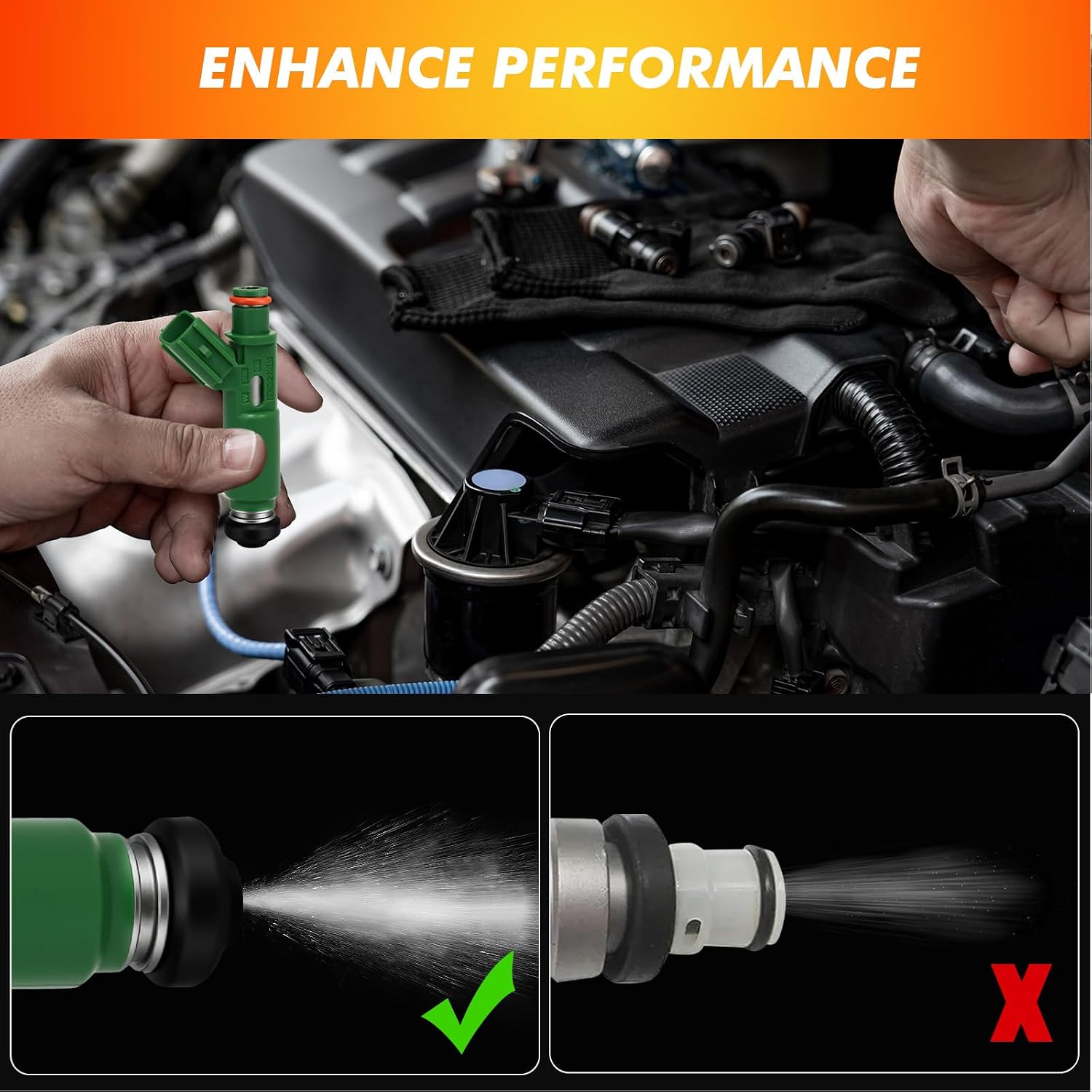 2000-2006 4Pcs Fuel Injectors Compatible for Toyota MR2 Spyder, Celica 2000-2005, Corolla 2000-2003, Matrix Pontiac Vibe 2003-2006, for Chevy Prizm 2000-2002 1.8L, Replace23250-0D040 23250-22040