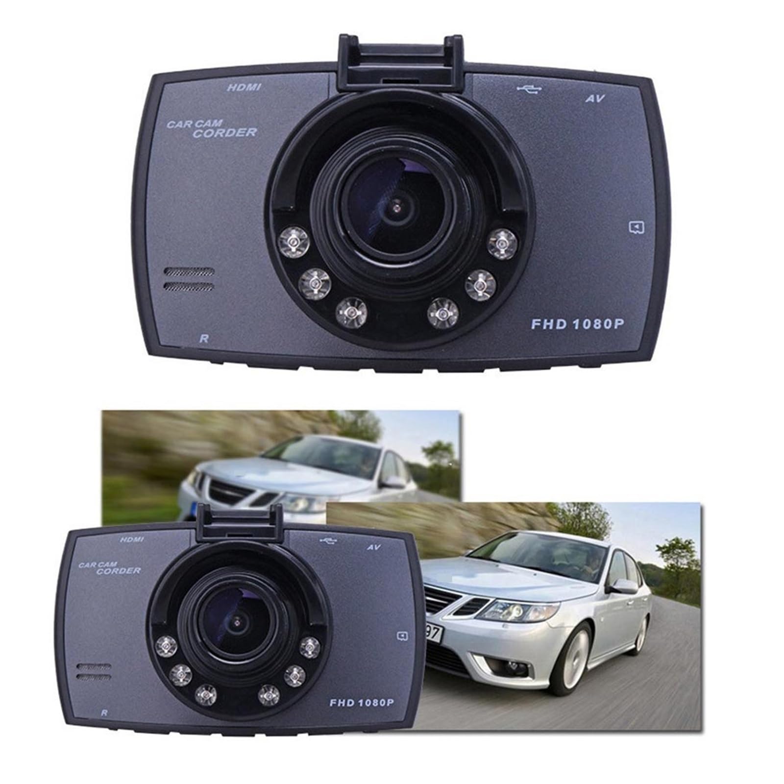 Cámara de salpicadero 1080 for grabadora vídeo Coche cámara vehículo Caja Negra en el del visión Nocturna grabación automático GrabacióN En Ultra HD(None)