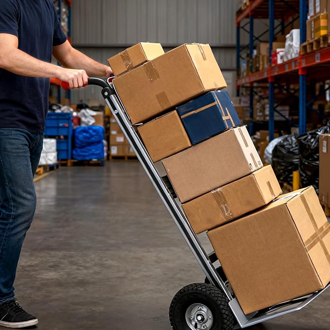 Carretilla de mano grande 51 in con neumáticos y capacidad 550 lbs miniatura 7