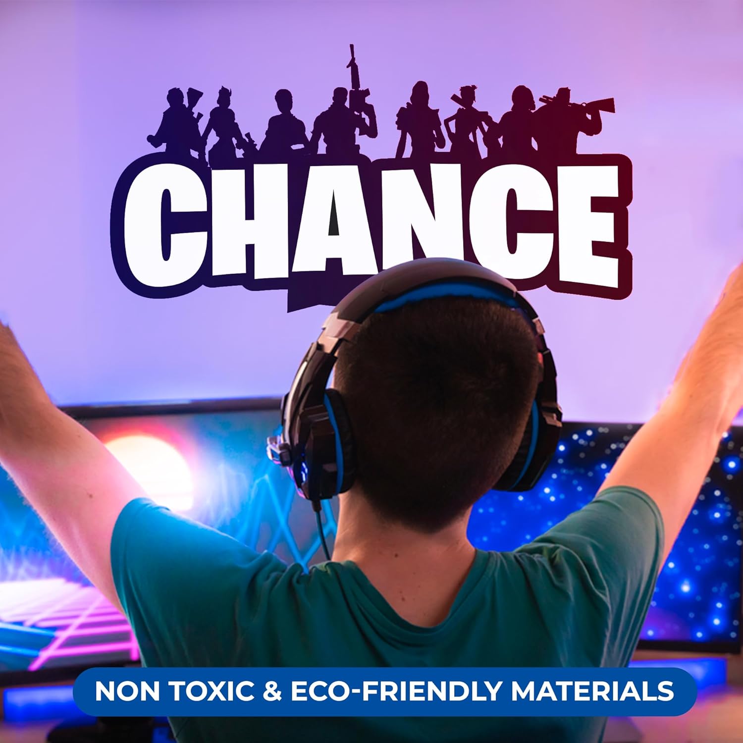 Wall Decor Famous Game Custom Name I Nursery Wall Decal for Boy Room Decorations I Wall Sticker for Bedroom I Multiple Options for Customization Wide 40"x21" Height (Shown) (Large)