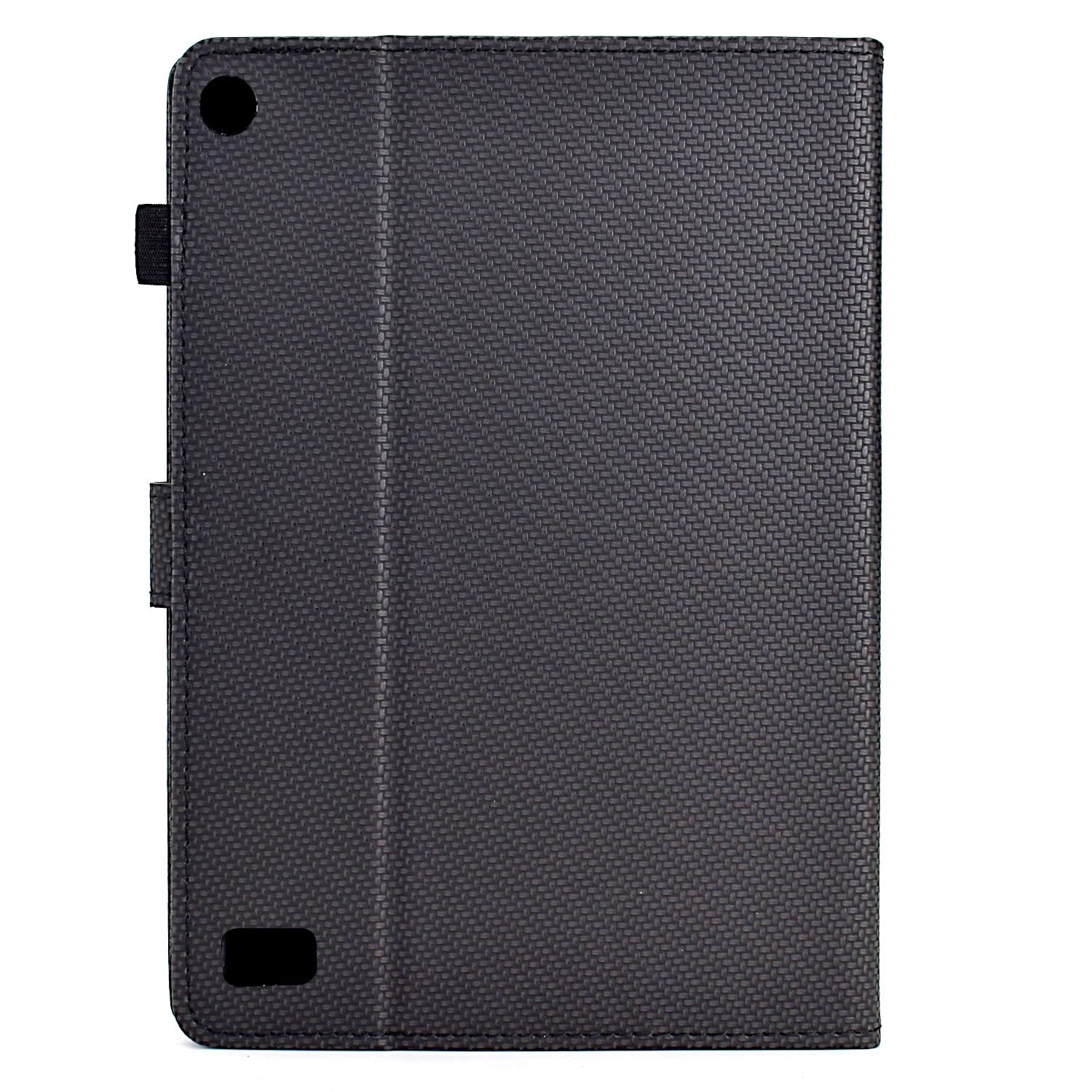Kompatybilny z Kindle Fire 7 2019/2017/2015 (9./7./5. generacja) Etui Slim PU Leather Multiple Angle Stand Flip Case gniazdem na karty i automatycznym wybudzaniem/uśpieniem Cover Full Protective(Noir)