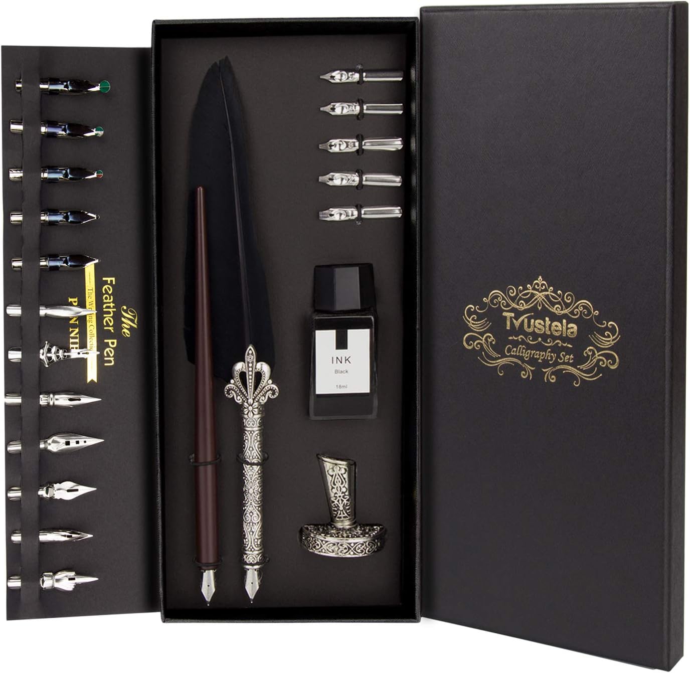 Beginner Calligraphy Kit Wooden Fountain Pen Fountain Pen Nib 19 Nibs Gift Box