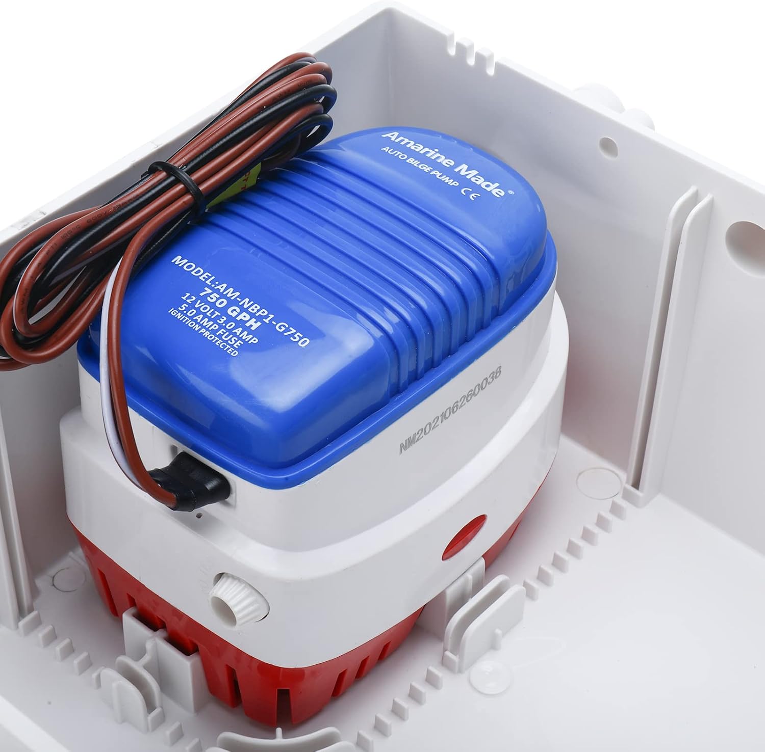 SearQing 12V 750 GPH Boat Marine Shower Sump Pump Drain Kit System