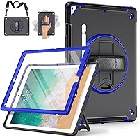 Vista 9 de Miesherk Funda para iPad Pro 12.9 de 2ª generación 2017 y 2015 de 1ª generación, resistente a prueba de golpes, funda protectora con soporte Negro