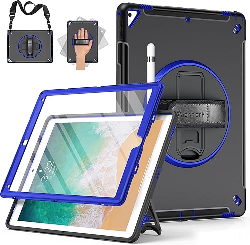 Miniatura 9 de Miesherk Funda para iPad Pro 12.9 de 2 generación 2017 y 2015 de 1 generación, resistente a prueba de golpes, funda protectora con soporte giratorio