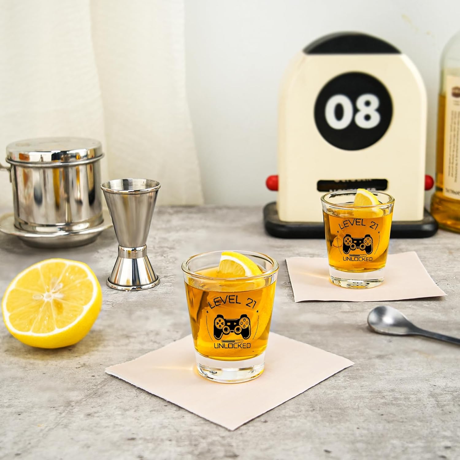 21st Birthday Shot Glass,Level 21 Unlocked Birthday Decorations,Cool 21st Birthday Gifts for Him/Her - Image 4