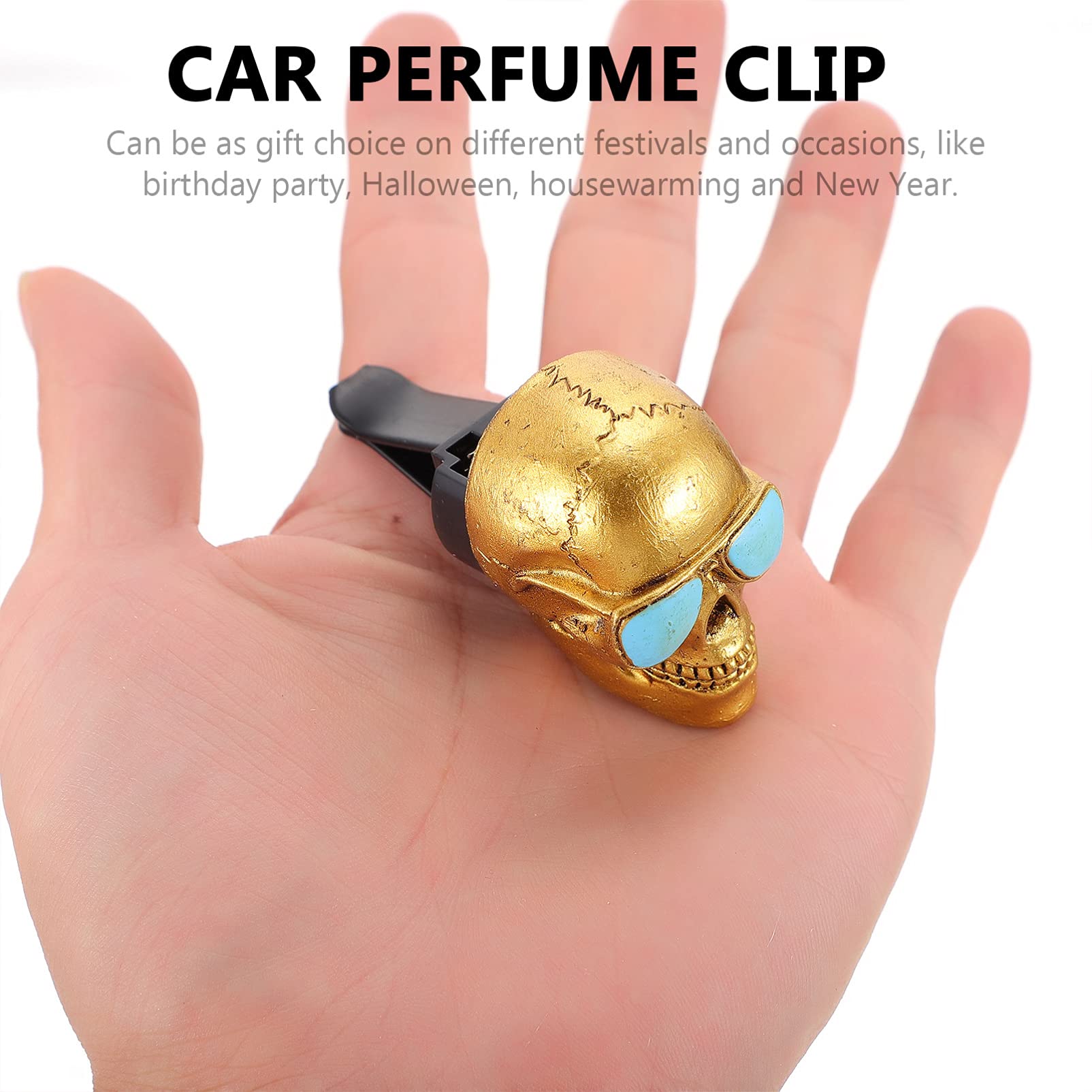 Mobestech 6pezzi Clip Profumata Per Auto Con Design Teschio Decorazione Interna Per Auto e Diffusore Aromatico Facile Da Installare Su Ventilazione Per Ufficio e Casa