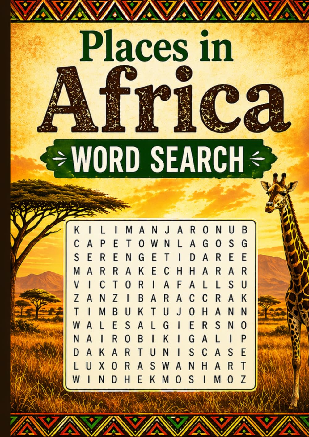 Places in Africa: Word Search (Places of the World)