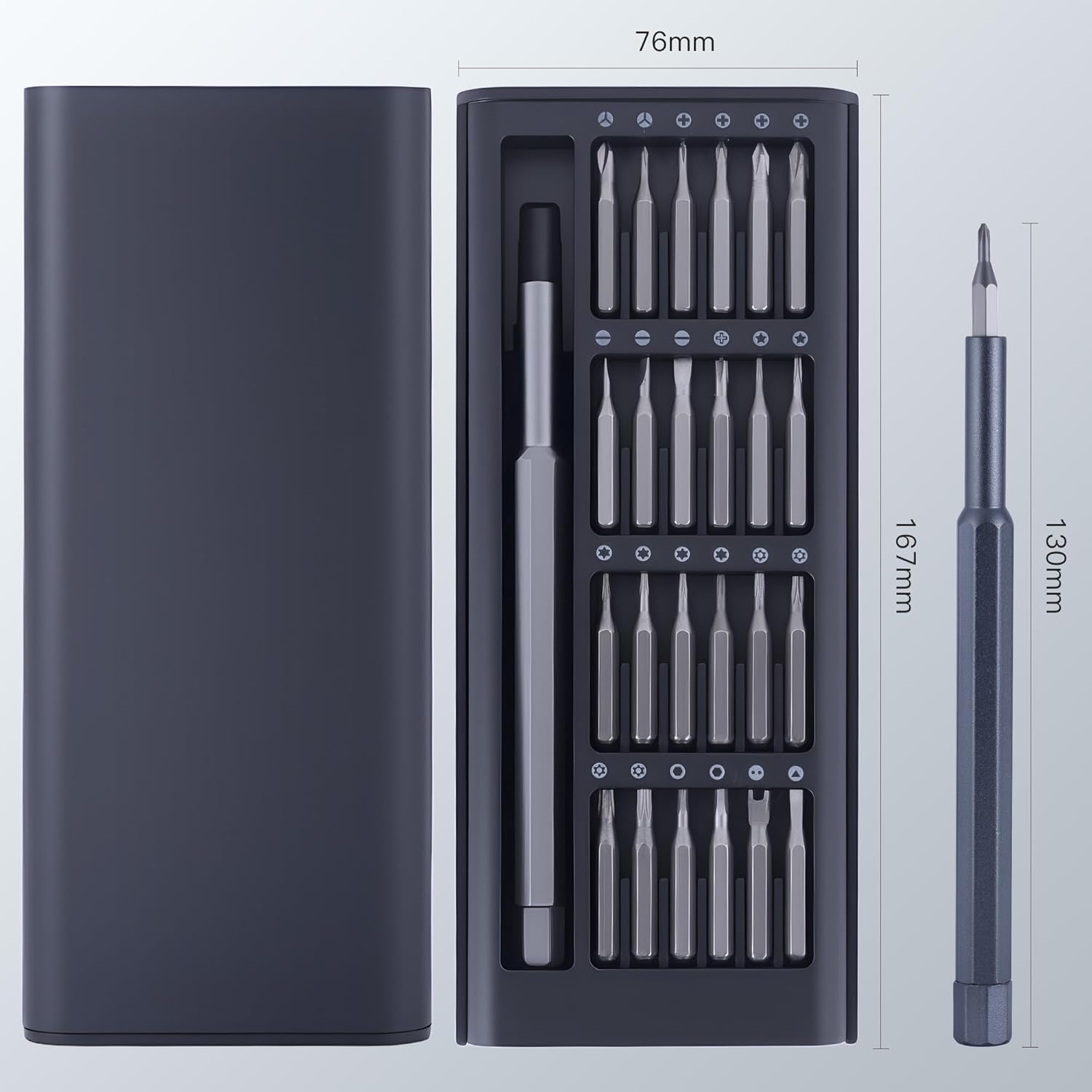 25-in-1 Small Precision Screwdriver Set, Professional Magnetic Mini Repair Tool Kit for Phone, Computer, Watch, Laptop, Macbook, Ring Doorbell, Eyeglass, Electronic, Screw Driver