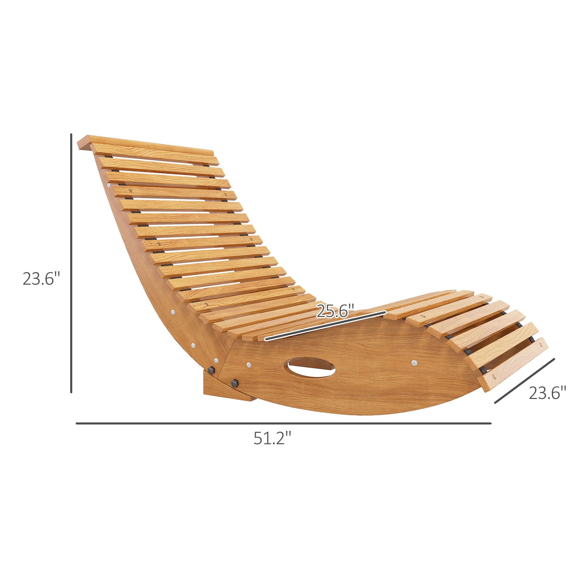 Silla mecedora para exteriores, silla mecedora de madera en forma de S con asiento de listones y respaldo alto, tumbona mecedora para patio, porche, patio trasero, jardín, teca 7