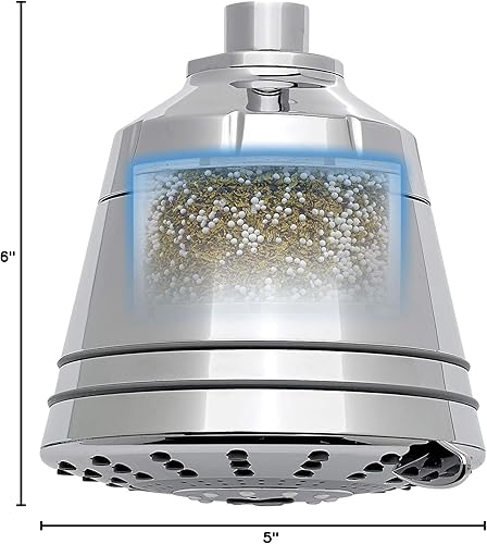 Miniatura 6 de Sprite Showers Pure - Cabezal de ducha filtrado de 7 ajustes de 1.75 GPM en níquel cepillado (AE7E-BN-R)