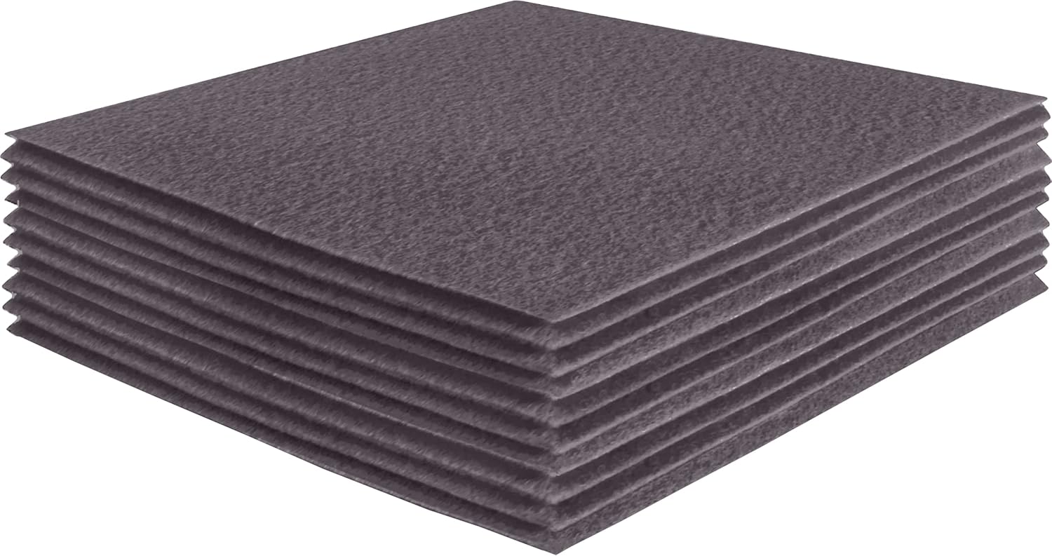FabricLA Acrylic Felt Sheets for Crafts - Soft Precut 12 X 12 Inches (30.5cm X 30.5cm) Felt Squares - Use Felt Fabric Craft Sheets for DIY, Hobby, Costume, and Decoration - Platinum Grey, 14 Pieces