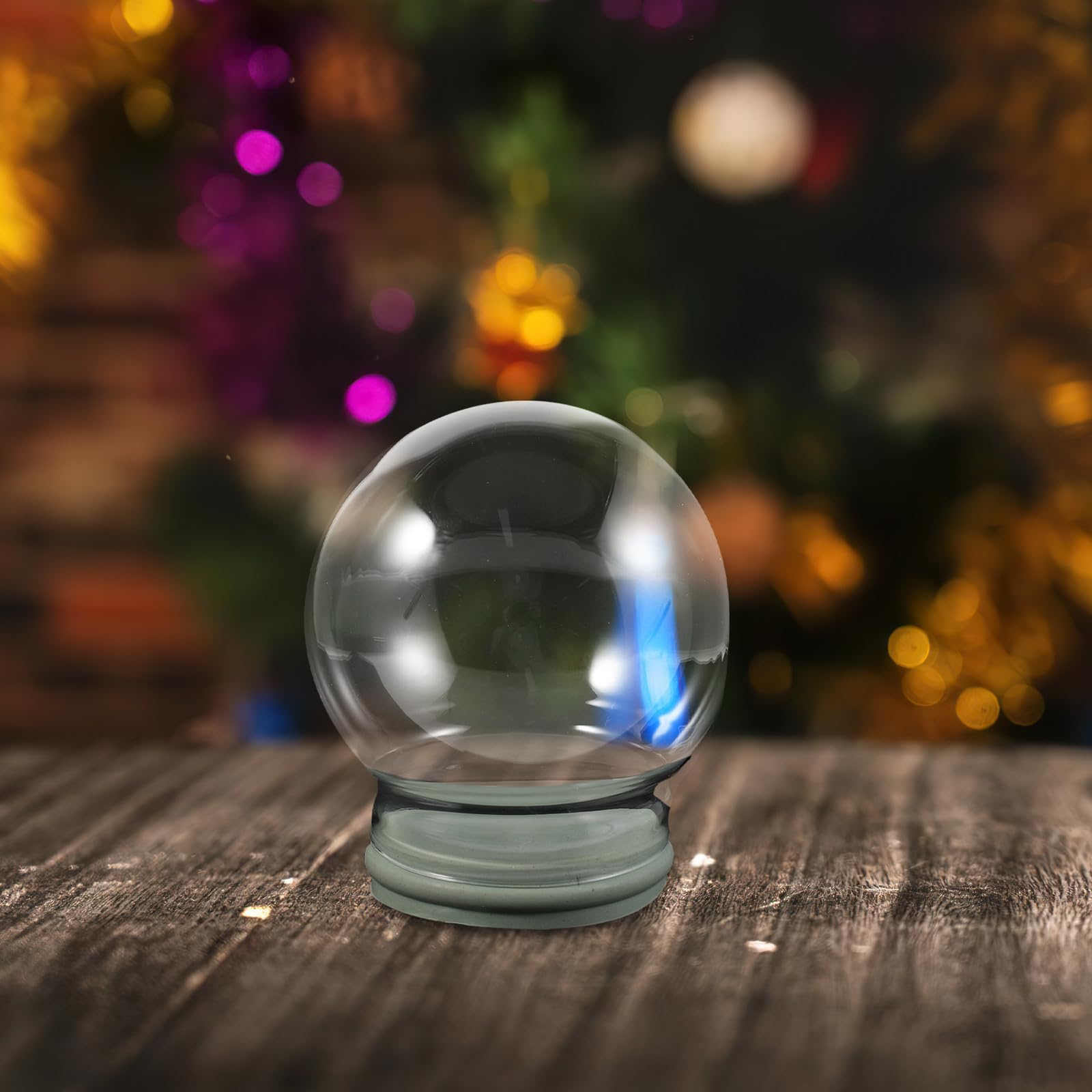 TOYANDONA 3 Piezas Bola de Nieve Vacía de Vidrio Transparente con Tapa | Decoración Navideña Reutilizable, Alta Transparencia y Fácil Limpieza, Adecuado para Pintar, Fotos, Dulces y Mini Árboles