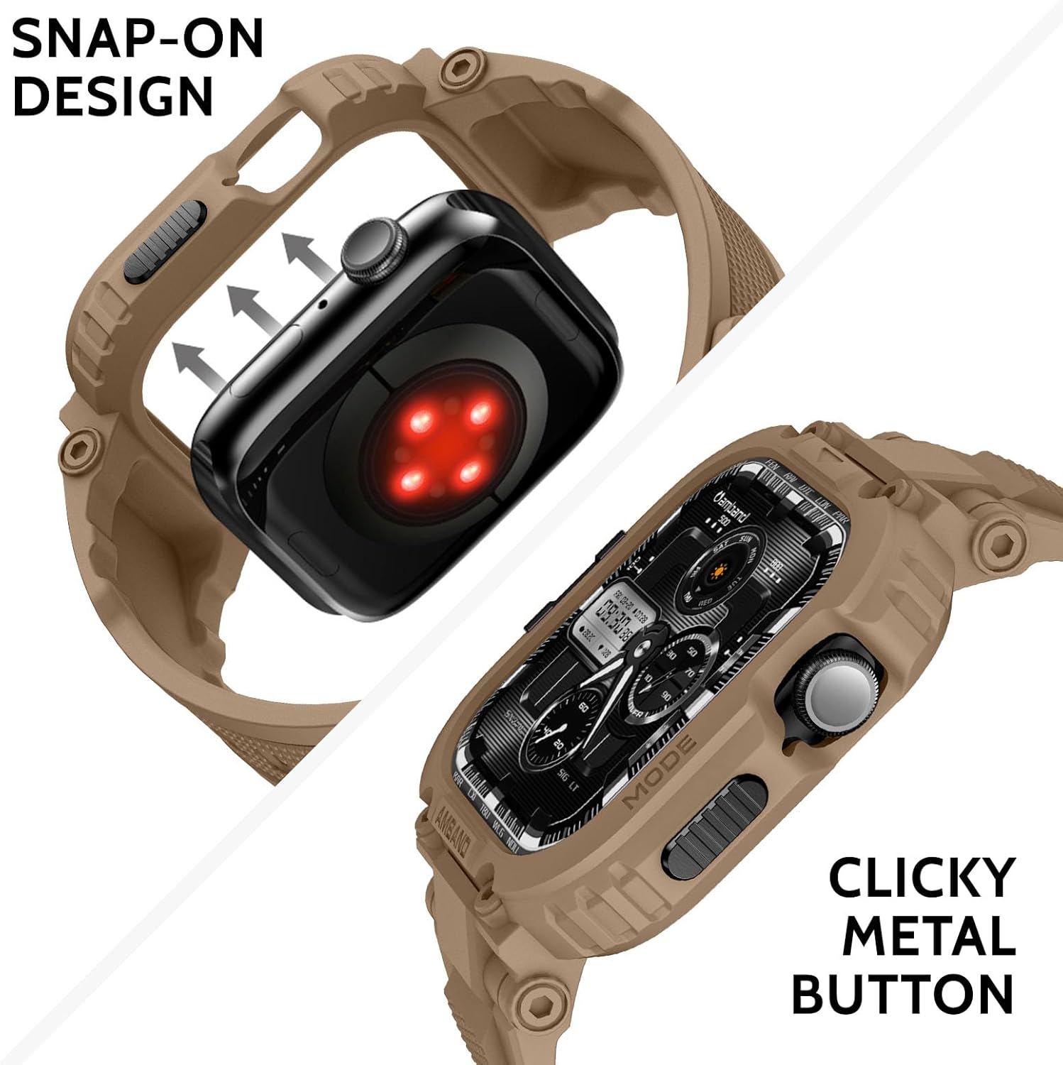 amBand M1 Sport Case Band for Apple Watch Ultra 3/2/1 & SE 3/2/1 & Series 11 10 9 8 7 6 5 4 3 49mm 46mm 45mm 44mm 42mm 41mm 40mm 38mm, Shockproof & Scratch Resistant Rugged Bumper for Men - Image 5