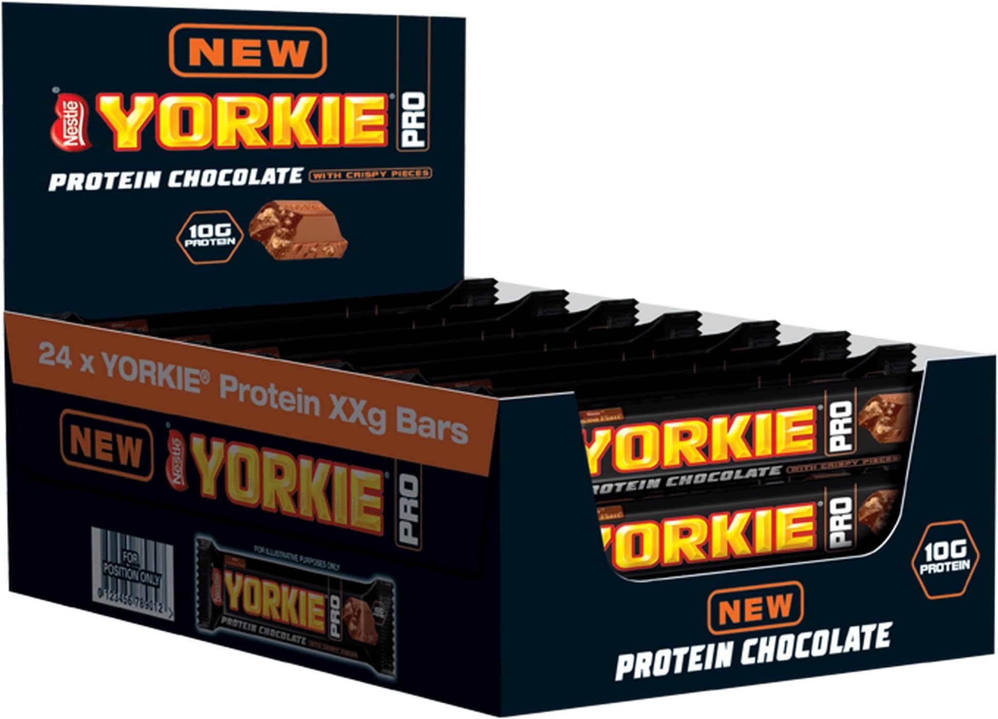 Yorkie Protein Chocolate Bar, 41.5 g, Pack of 24