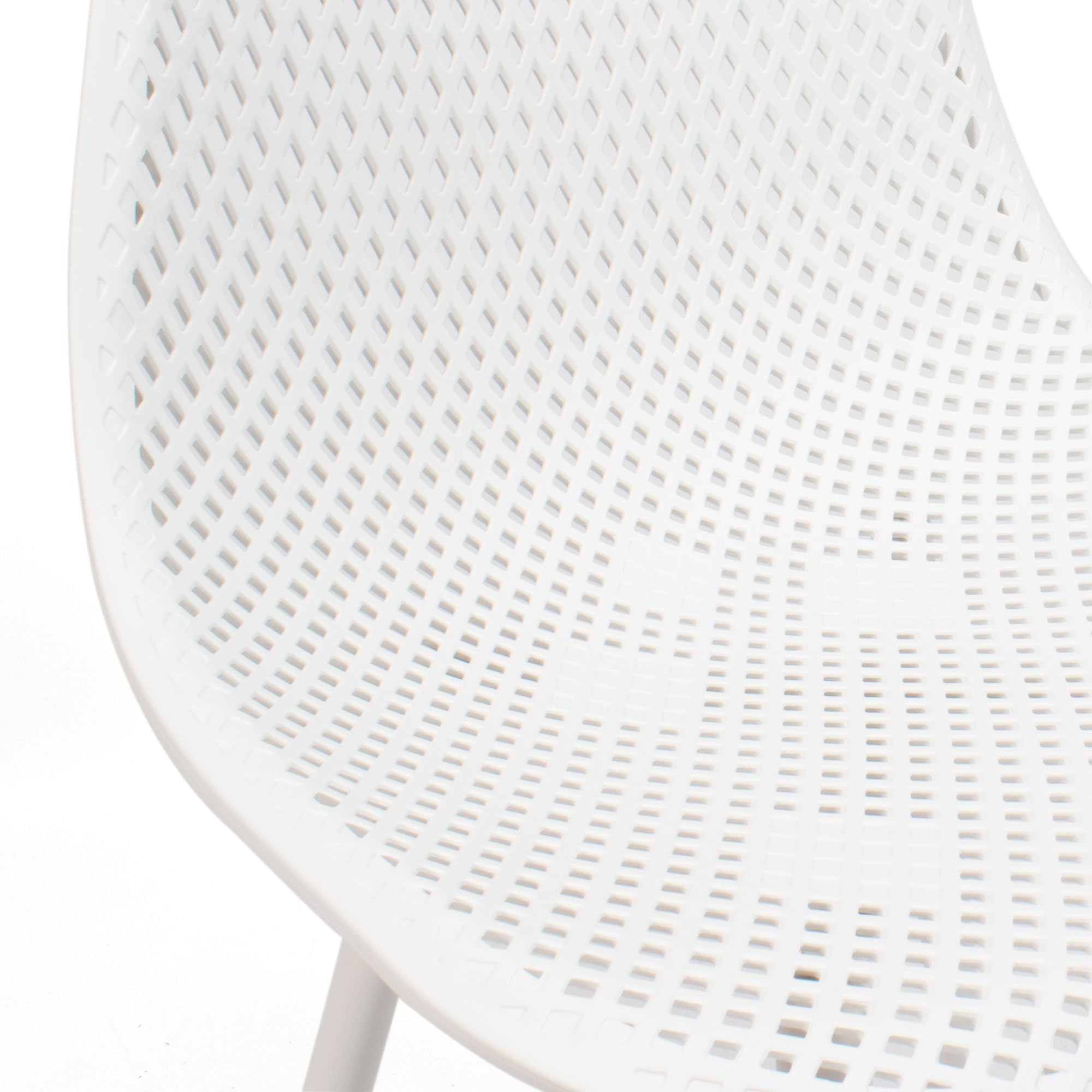 THE SECRET HOME - Conjunto de 2 y 4 Sillas en Polipropileno y Metal/Madera - Asiento de Diseño Ideal para Comedor y Cocina - Varios Modelos (2, Modelo 7 - Blanco)