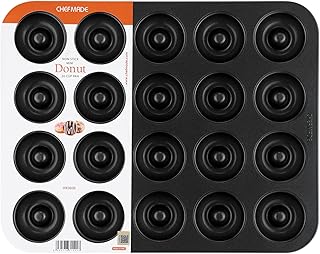CHEFMADE Donut Pan, Nonstick 20 Cavity Mini Ring Doughnut Baking Pan