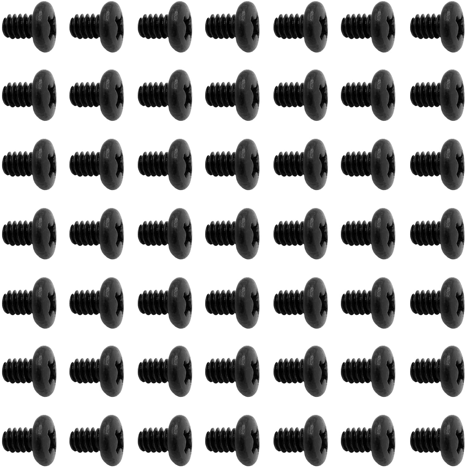 50pcs Hard Drive Screws 3.5 inch,Stainless Flat Phillips Head HDD 6#-32 x 1/4" Mounting Screw for Computer PC Laptop Case,3.5" Black