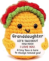 Vista 17 de Taco de croché positivo, regalo de cumpleaños para mujeres y hombres, relleno de botas navideñas, decoración festiva para hijo, mamá, papá, hermana