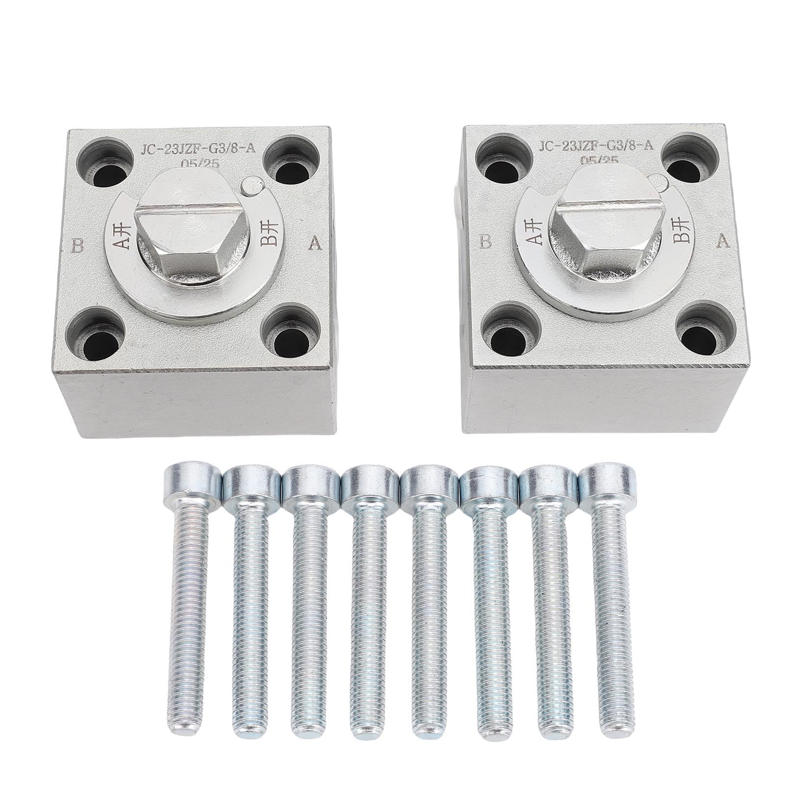 Fabater 2 Dreiwege-Umschaltventile für die meisten Minibagger, 3-Wege-Hydraulik-Umschaltventile, Dreiwege-Wegeventil-Ersatz für Kleinbagger.
