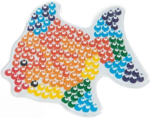 Miniatura 3 de WellieSTR Plantilla de cuentas Hama de 19 Stlye de 0.197 in con papel de colore plantilla de plástico Jigsaw Perler Beads DIY Forma transparente