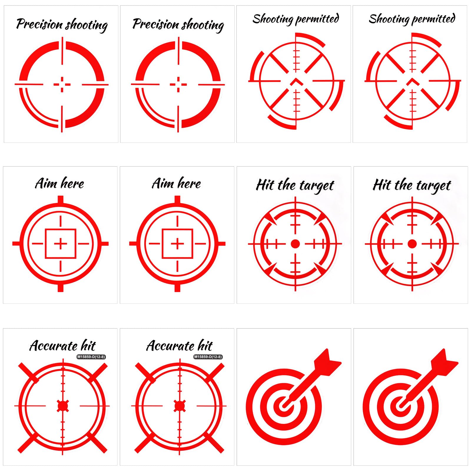12pcs Toilet Aiming Stickers, Waterproof Potty Training Stickers for Boys Red Pee Decals for Bathroom Urinal & Restroom Toilet Bowl Supplies