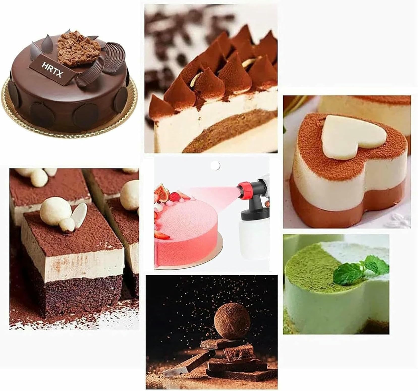 Pistola pulverizadora de Chocolate, aerógrafo para Pasteles, Kit de decoración de Pasteles con pulverizador de Pintura de 500 W, máquina de Chorro de Arena Manual para repostería y postres~/
