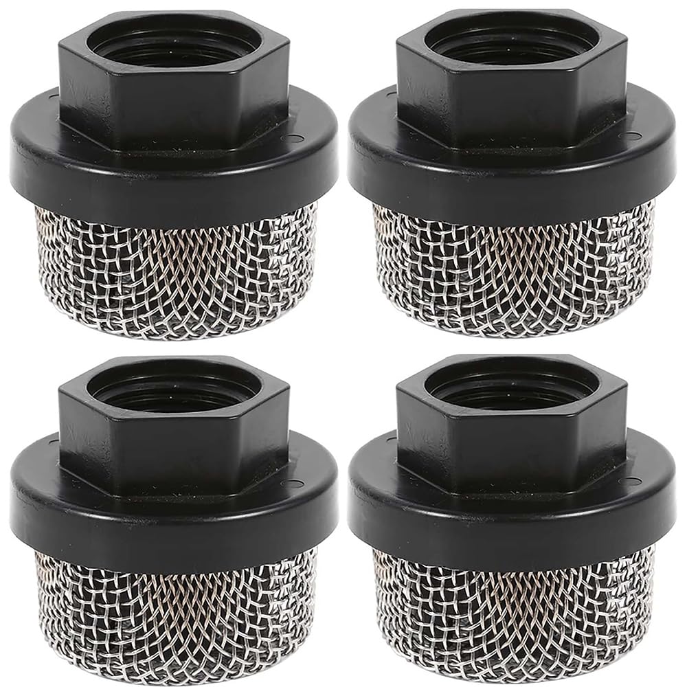 4 Stück Schlaucheinlassfilter Sieb, Einlass-Saugnapf, Netzfilter, Sprühfilter für Sprühgerät 390 395 495, 2,5 cm - 3/4 Zoll