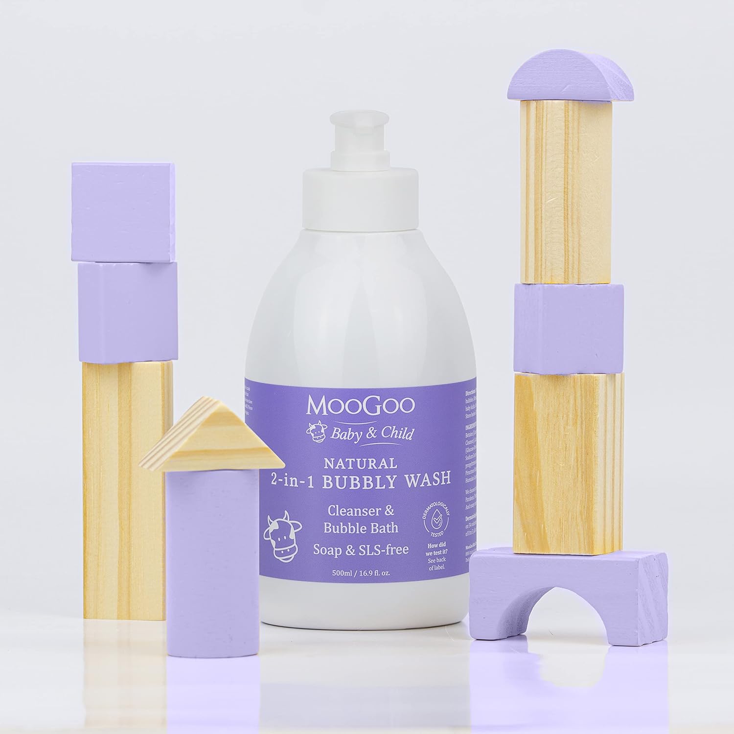 MooGoo 2-in-1 Bubbly Wash - Natural Baby Cleanser & Bubble Bath, Baby Body Wash & Shampoo, Soap, SLS, Fragrance-Free, Dermatologically Tested, Gentle for Sensitive Skin, 500ml / 16.9 fl.oz. 5 71USHm5mH5L. AC SL1500