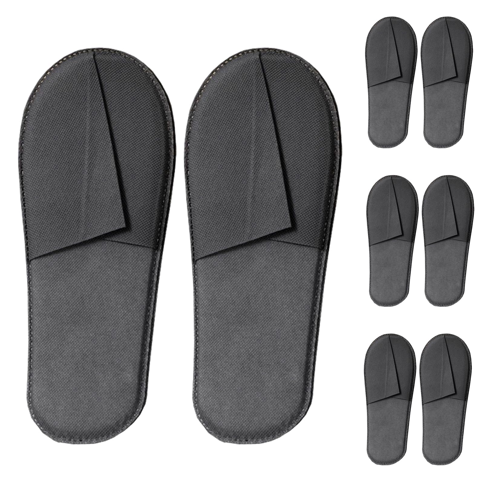 Pantofole Usa e Getta Antiscivolo, 4 Paia Ciabattine in Pile Corallo, Pantofole Hotel, Ciabatte Ospiti, Comfort Chiuse, Portatili e Antiscivolo - Per Hotel, Spa, Casa e Viaggi