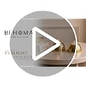 Image of BEHOMA Pebble Bowl Metal Tealight Candle Holders Set | Gold Hammered Decorative Tealight Holder for Home Decor | Luxury Table Accent Romantic Ambient Lighting | Candle Set (8.5 cm, Pack of 2)