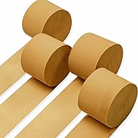 Vista 59 de Serpentinas de papel crepé PartyWoo, 4 rollos de 328 pies, paquete de papel crepé negro y dorado para fiesta, boda, cumpleaños, decoraciones