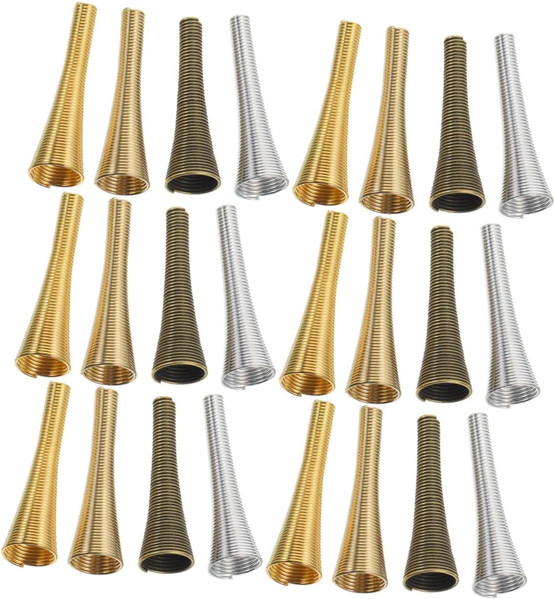 36Pcs Trumpet Flower Bead Caps for Jewelry Making Non Rusting End Caps for Bracelets and Pendants Unique DIY Craft Bead Cones for