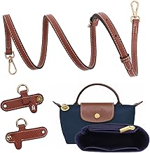 Longchamp Pack of 2 Shoulder Straps, Mini Handbag Organizers, Adjustable Buckle Strap Design, Punch-Free, Felt Multi-Pocket, Navy blue, Shopping Bag