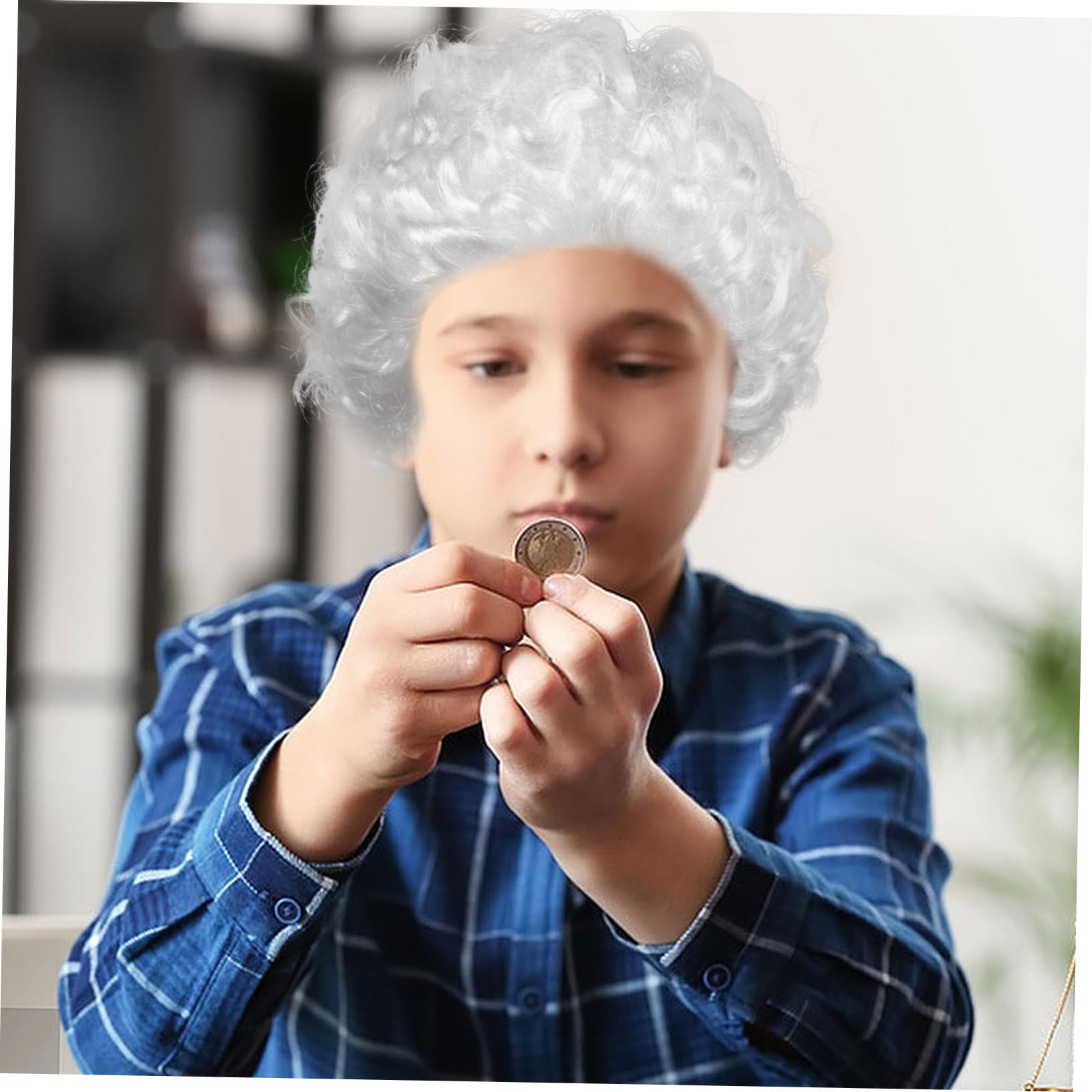 Holibanna Disfraz Infantil de Juez Unisex con Peluca y Martillo para Rol y Fiesta Talla para Accesorios de Cosplay para Desarrollo y Diversión