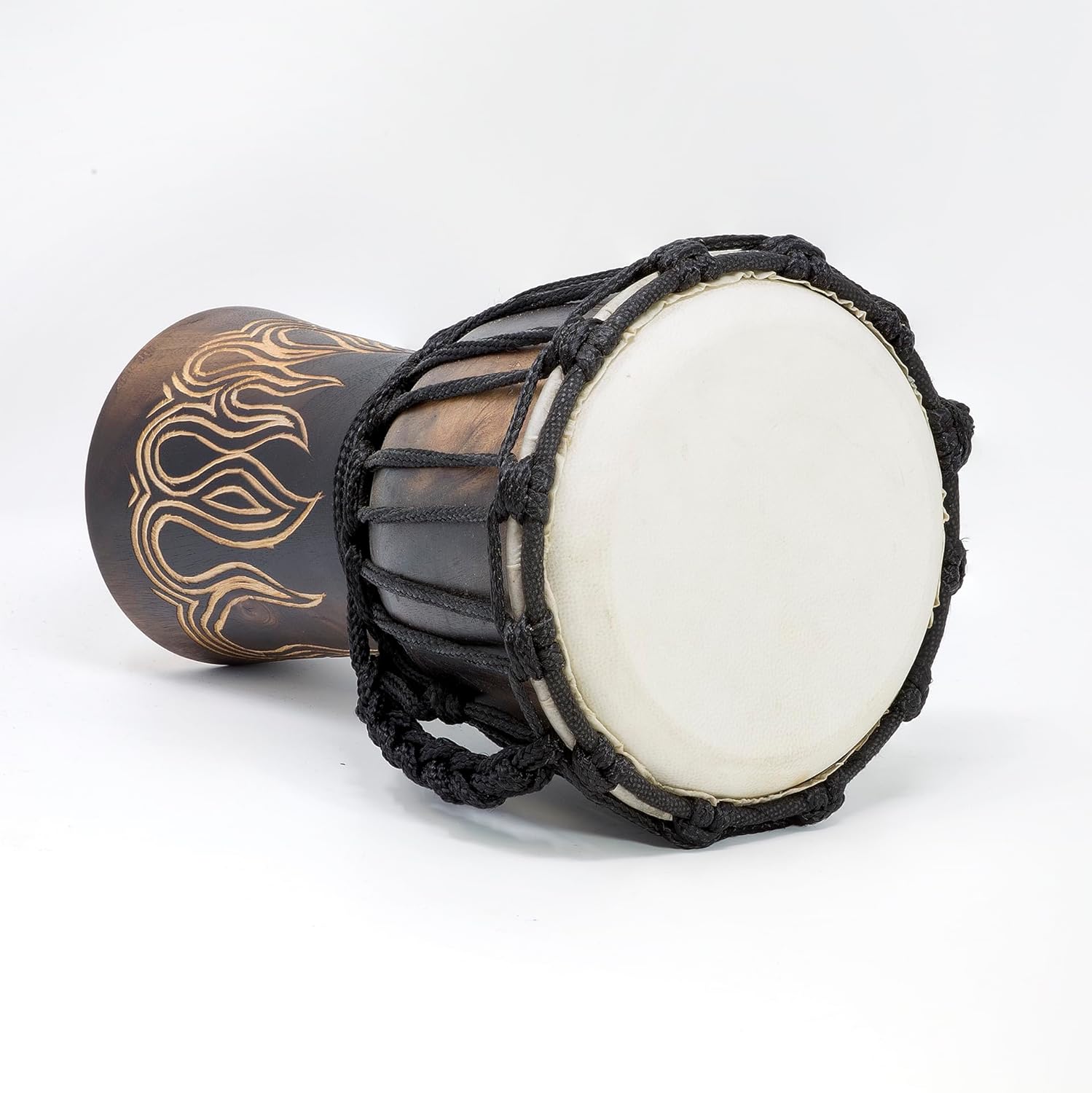 Handcrafted Djembe Drums - Carved Flamme Collection - Authentic Sound- Perfect for Beginners and Pros - Unique Music Gift, 10" 12' 16" 20" 24" tall. (20 inch)