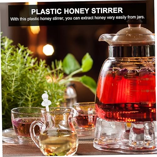 Miniatura 8 de 3 unids miel palo miel dipper miel agitador exprimidor licuadora café revolver cucharas jarabe barra de acrílico miel jarabe dispensador servidor