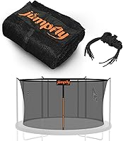 Vista 1 de jumpfly 10/12/14FT Trampoline Net(Net Only),Trampoline Replacement Safety Enclosure,Fit for 8/6 Poles Round Frame