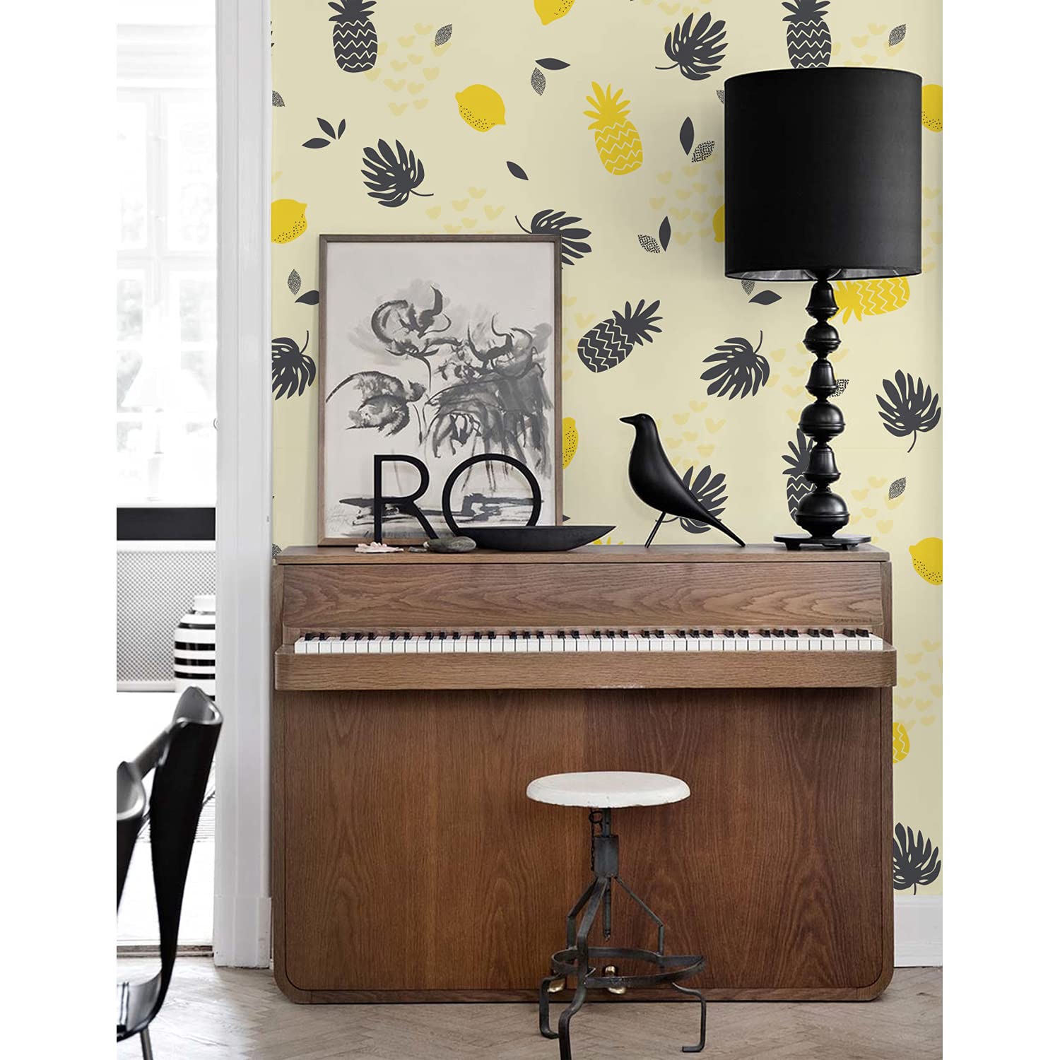 Stickers Muraux Ananas pour Décoration Cuisine et Salon Lumineux