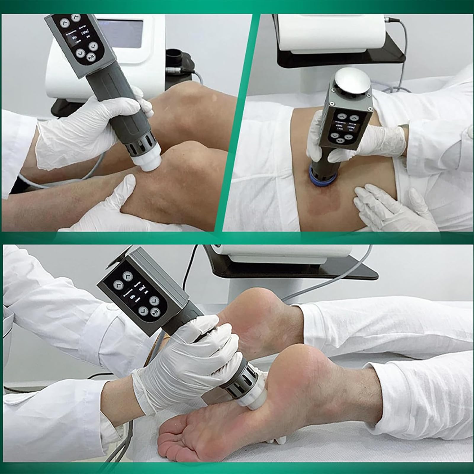 Machine de Thérapie par Ondes de Choc Ed, Machine Thérapie par Ondes Choc Extracorporelles Beauté pour Le Traitement et Le Soulagement de la Douleur Musculaire avec 7 Têtes de Massage
