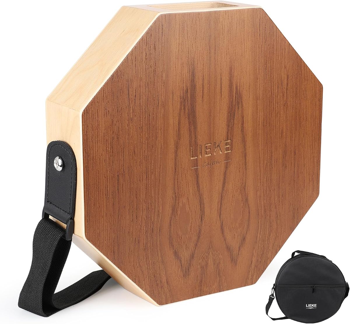 Portable Cajon Drum 12.5 inch Wooden Hand Box Percussion Instrument | Deep Bass & Crisp Snare Tone,for Beginners Practice, Travel Camping, Music Accompaniment, Drum Circle, Festival Activities