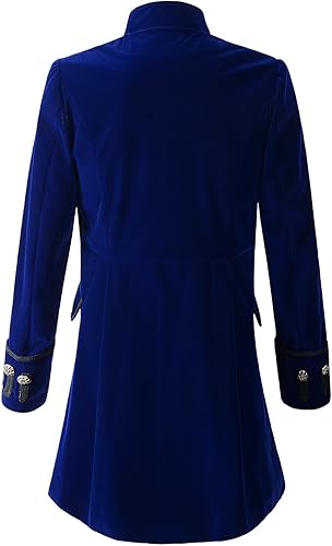 Miniatura 6 de Chamarra de hábito de estilo victoriano steampunk y gótico de terciopelo para hombre