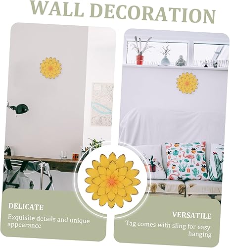 Miniatura 5 de GANAZONO Decoración de pared con colgante de flor nórdica, hecho a mano, resistente, cómodo, arte de pared para interiores