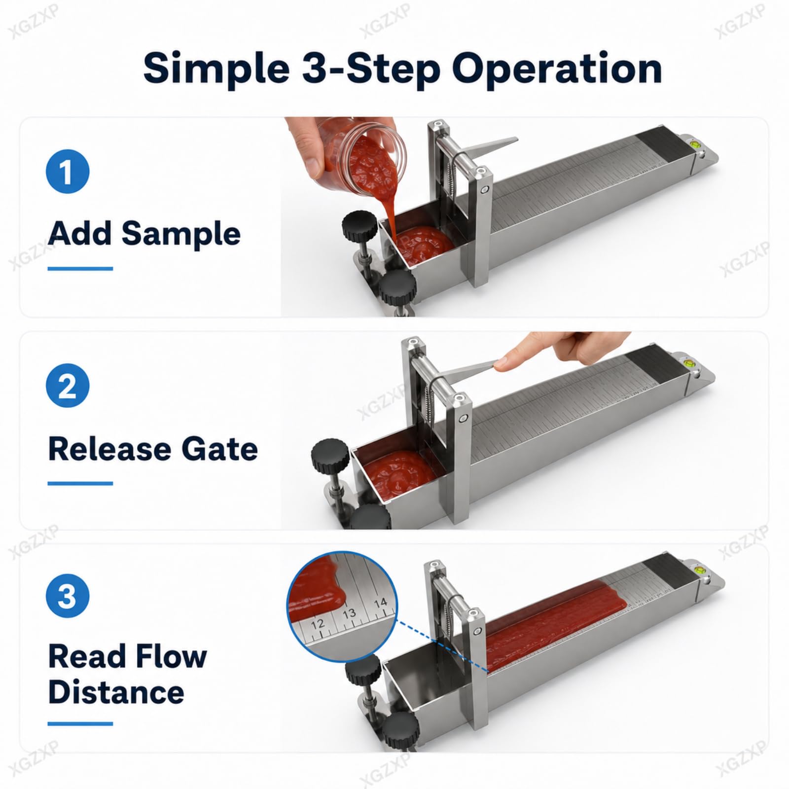 Medidor Automático De Viscosidad De Alimentos, Consistómetro, Capacidad De Muestra De 75 Ml, Longitud De 240 Mm, Medición De Flujo En 30 Segundos, para Mermeladas, Kétchup, Salsas Y Aderezos.