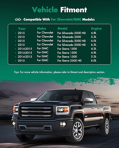 Miniatura 7 de SCITOO Espejo de visión lateral para Chevy Silverado 1500 2014-2018 2014-2017 para GMC Sierra 1500 22820378 con ajuste de potencia, calefacción,