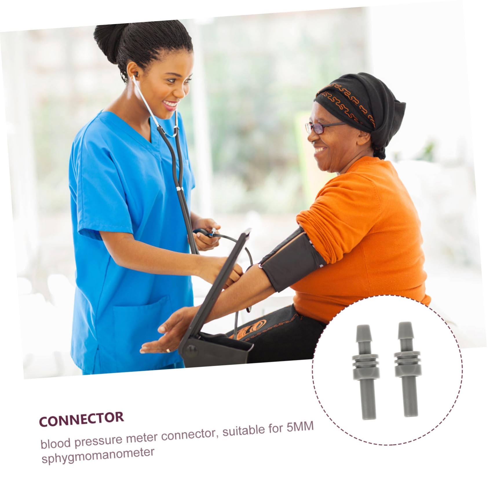 2pezzi Connettori Per Bracciale Sfigmomanometro Accessori Per Misuratore Pressione Elettronico Adattatori Polsino Compatibili Fascia Braccio Per Uso Sanitario