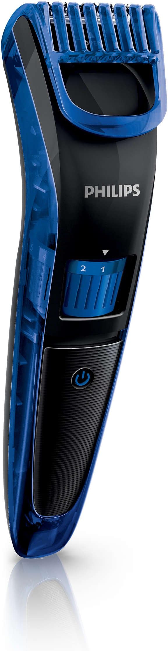 Philips QT4002 Washable Skin Friendly Beard Trimmer/Shaver - 10 Lock In 1.0mm Precision Length Settings With Rounded Tips For Smooth Skin Contact