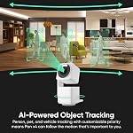 Wyze Cam Pan v4 Caméra de sécurité intelligente à domicile 360° Pan/Tilt/Zoom, utilisation intérieure/extérieure, bébé & Surveillance des animaux de compagnie, vision nocturne, compatible avec Alexa & Assistant Google, Blanc