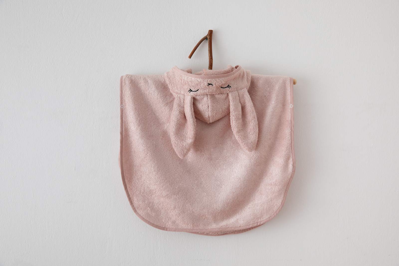 Bamboom Bamboom Accappatoio Poncho con Chiusure a Bottoncino, Soffice Fibra di Bambù Organico, 2 – 4 Anni, Poncho da Bagno in Spugna, Pink, 1981006 - 500 g